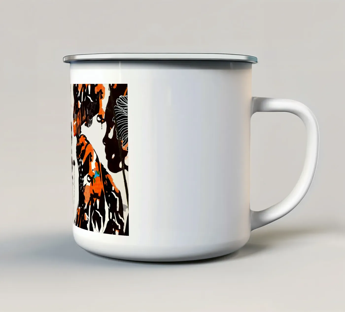 flamingo eclipse tazza in smalto da Giulio Iurissevich