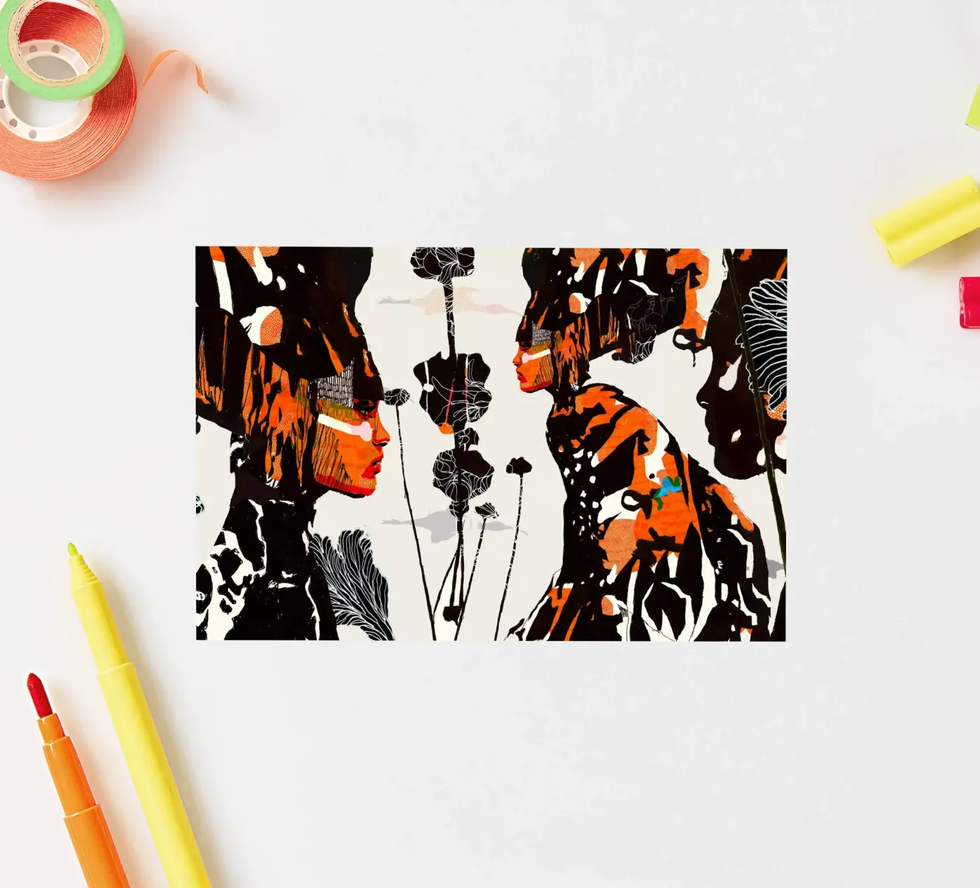 flamingo eclipse Sticker von Giulio Iurissevich