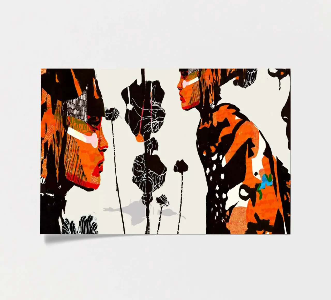 flamingo eclipse stickervel van Giulio Iurissevich