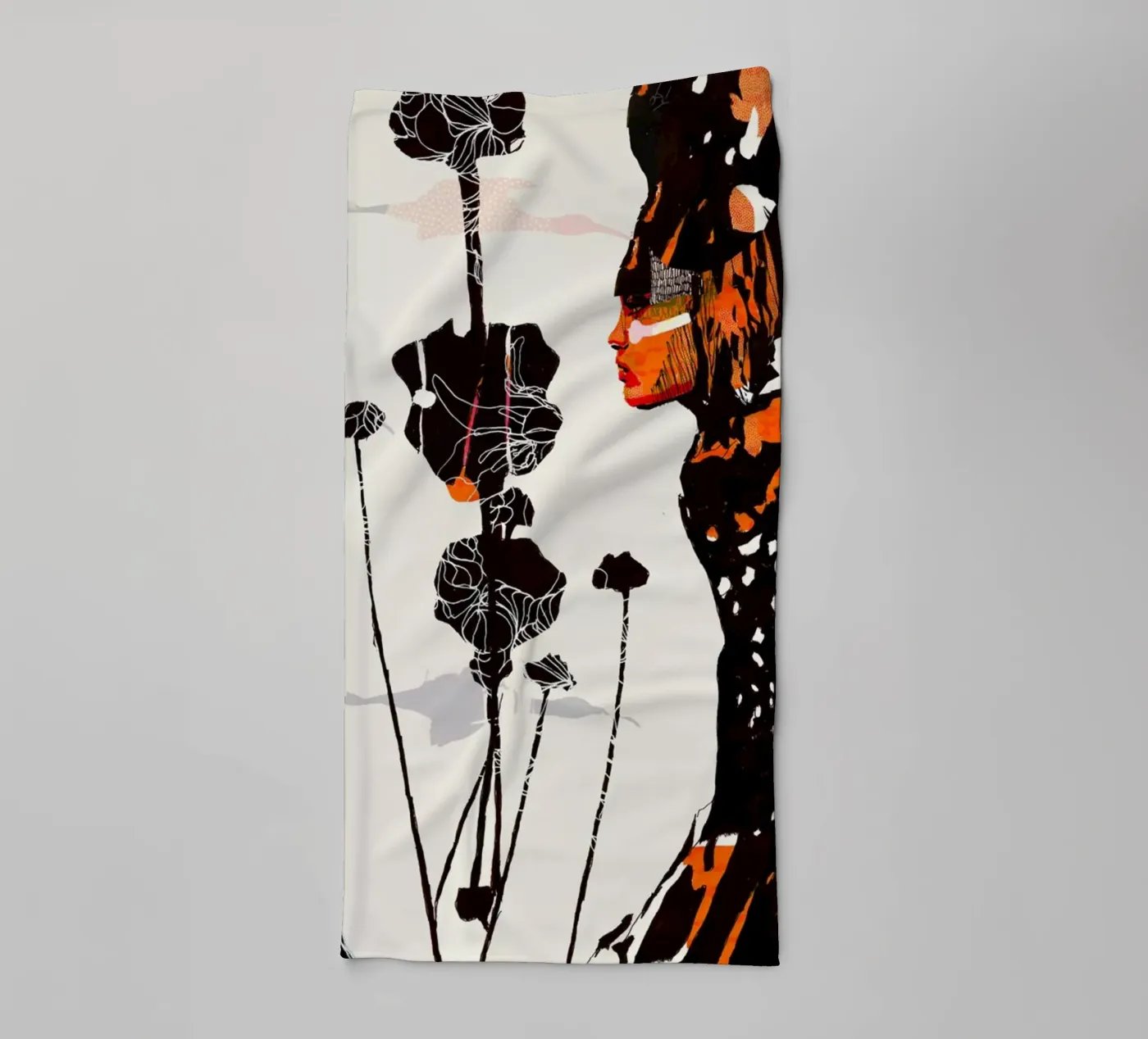 flamingo eclipse badhanddoek van Giulio Iurissevich