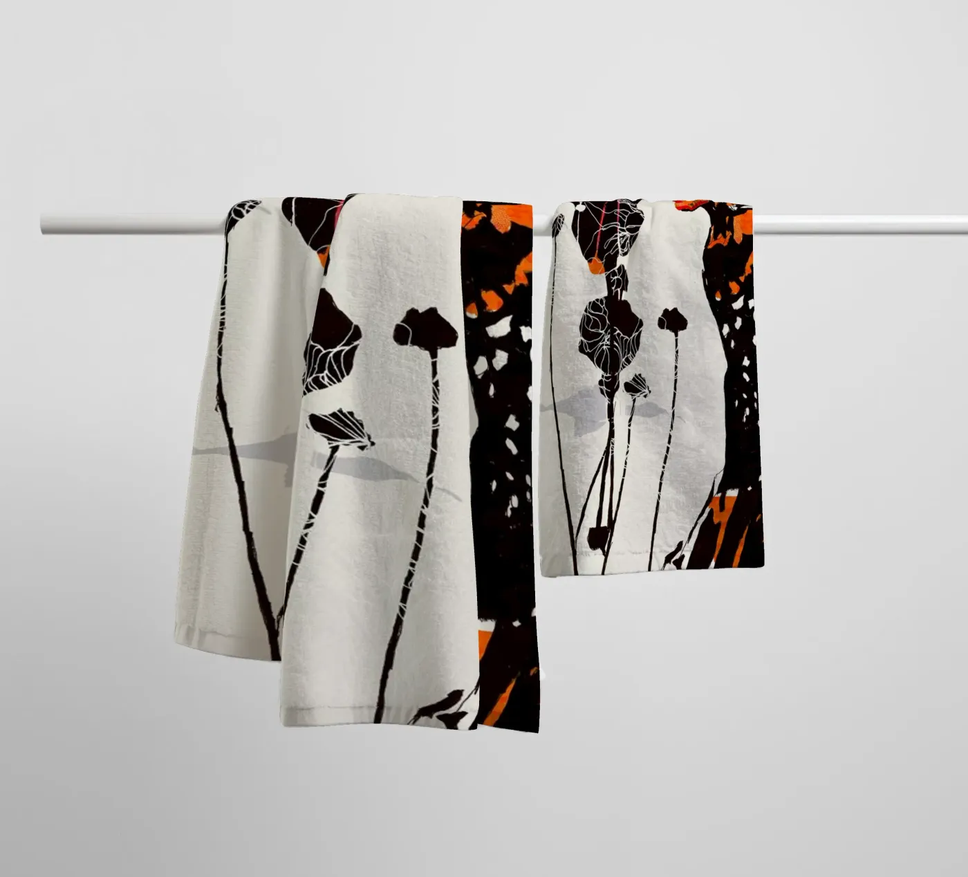 flamingo eclipse badhanddoek van Giulio Iurissevich