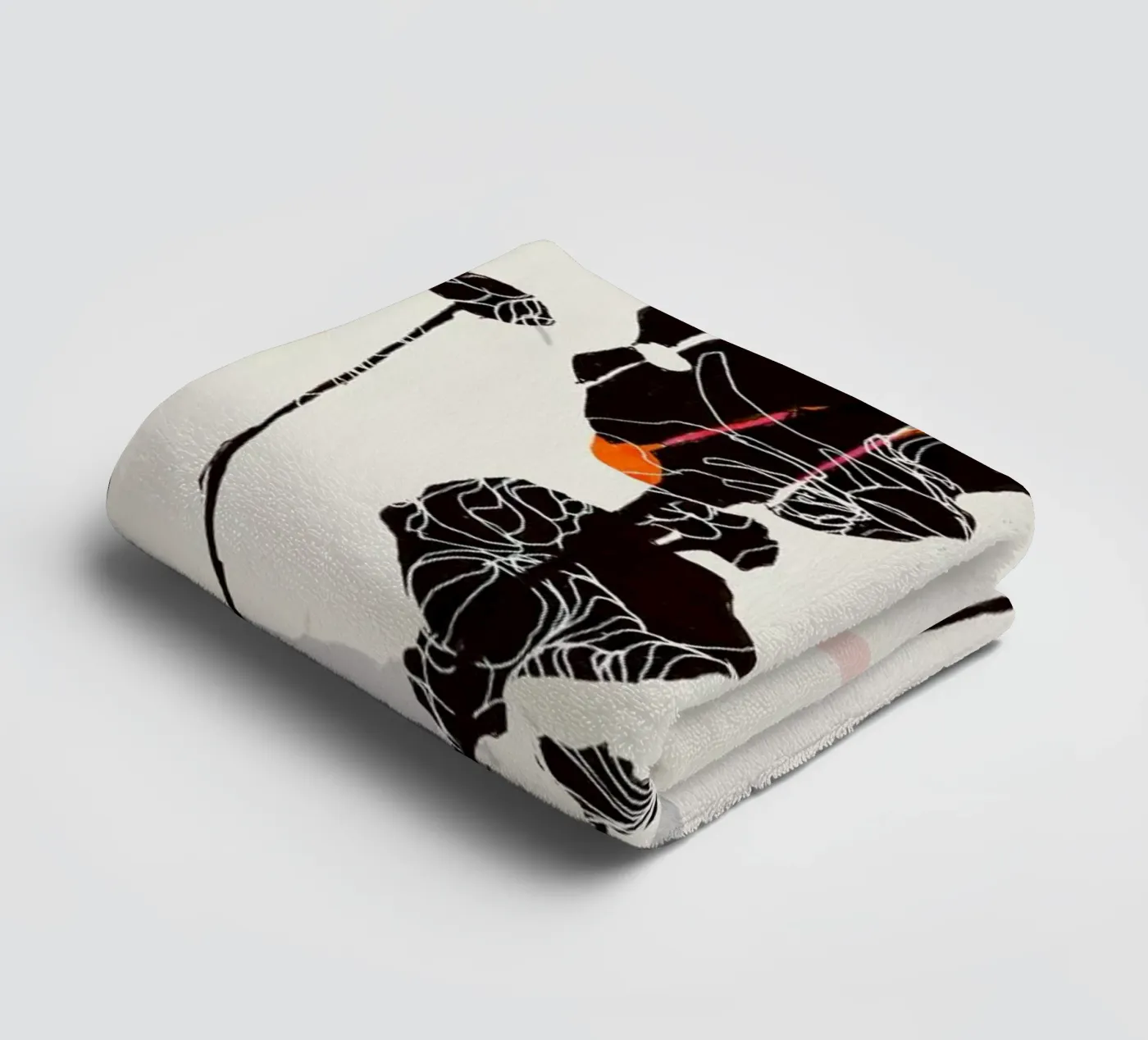flamingo eclipse badhanddoek van Giulio Iurissevich