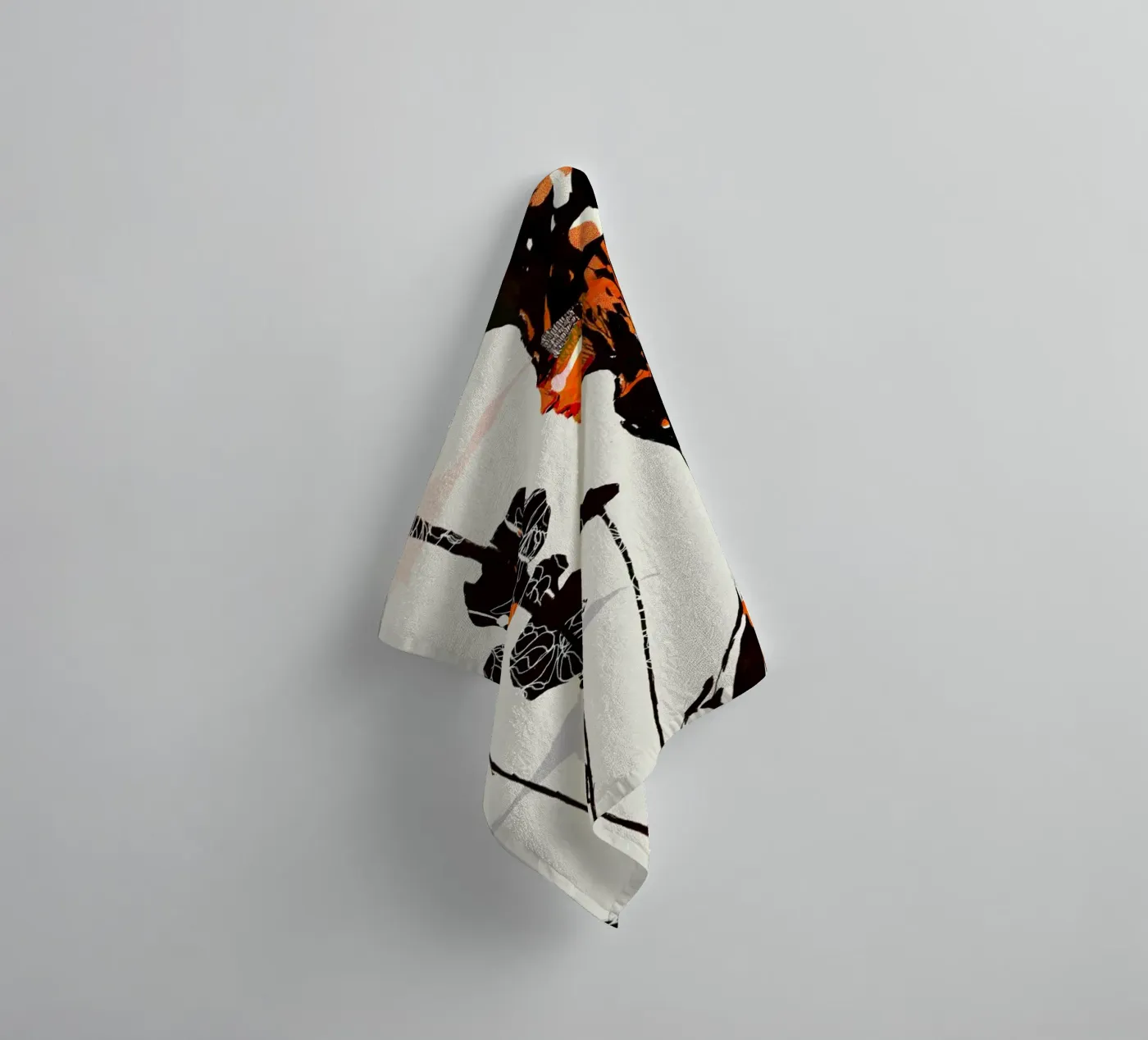 flamingo eclipse badhanddoek van Giulio Iurissevich