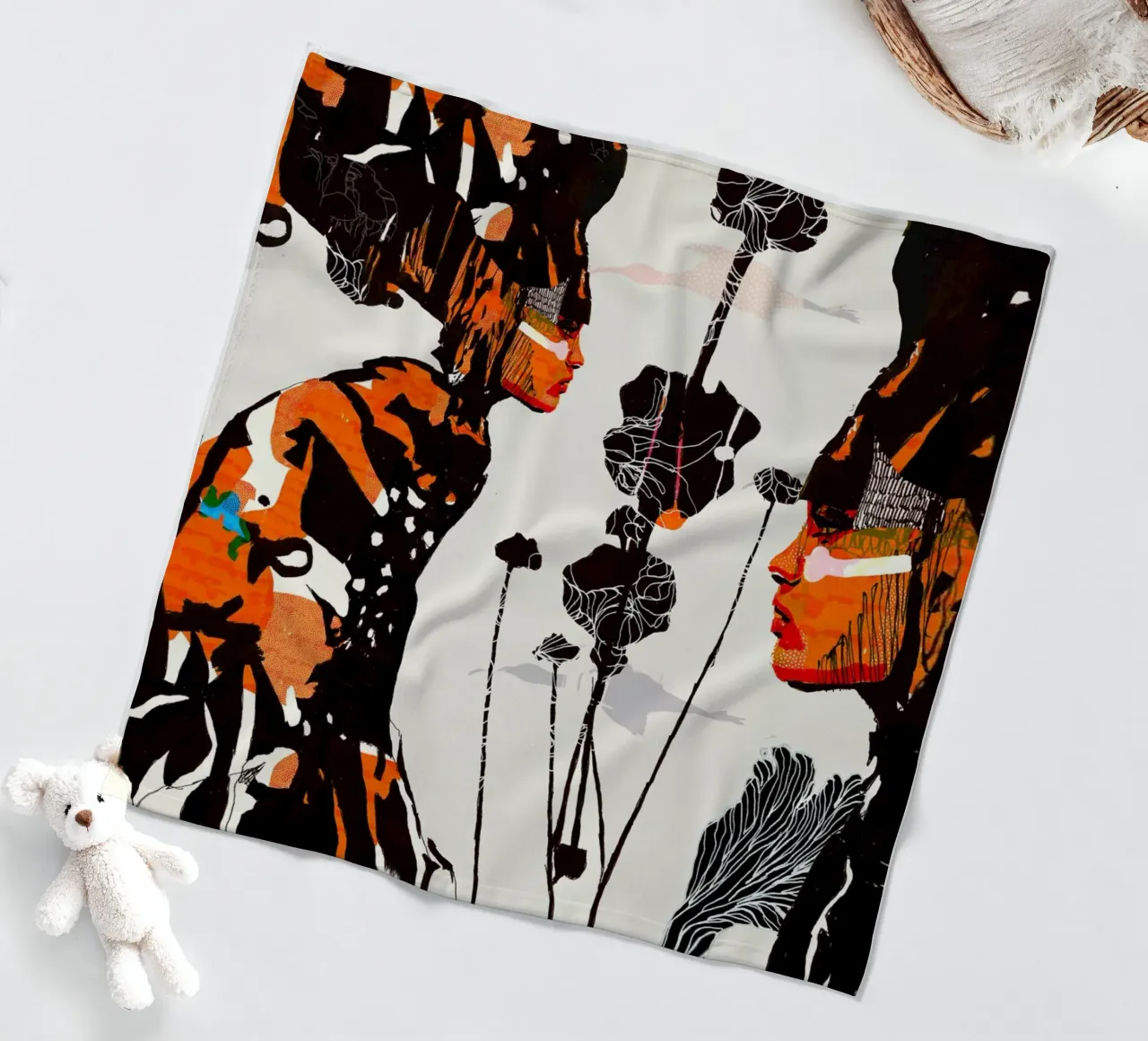 flamingo eclipse fleecedeken van Giulio Iurissevich