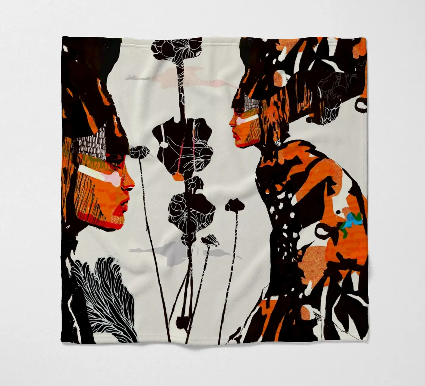 flamingo eclipse Fleecedecke von Giulio Iurissevich