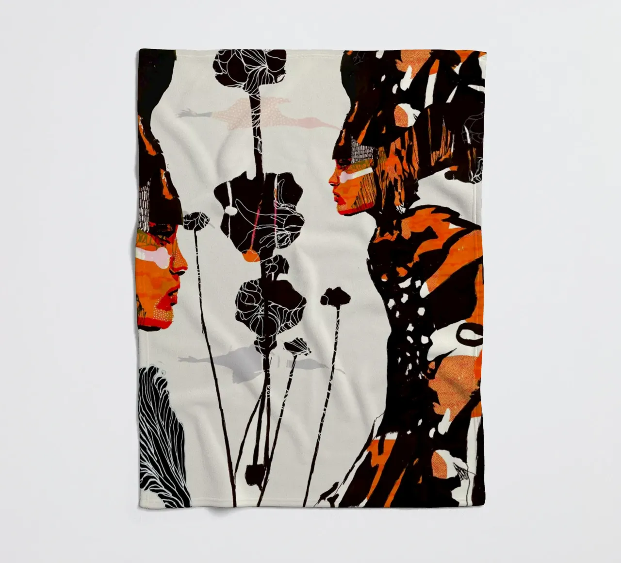 flamingo eclipse fleecedeken van Giulio Iurissevich