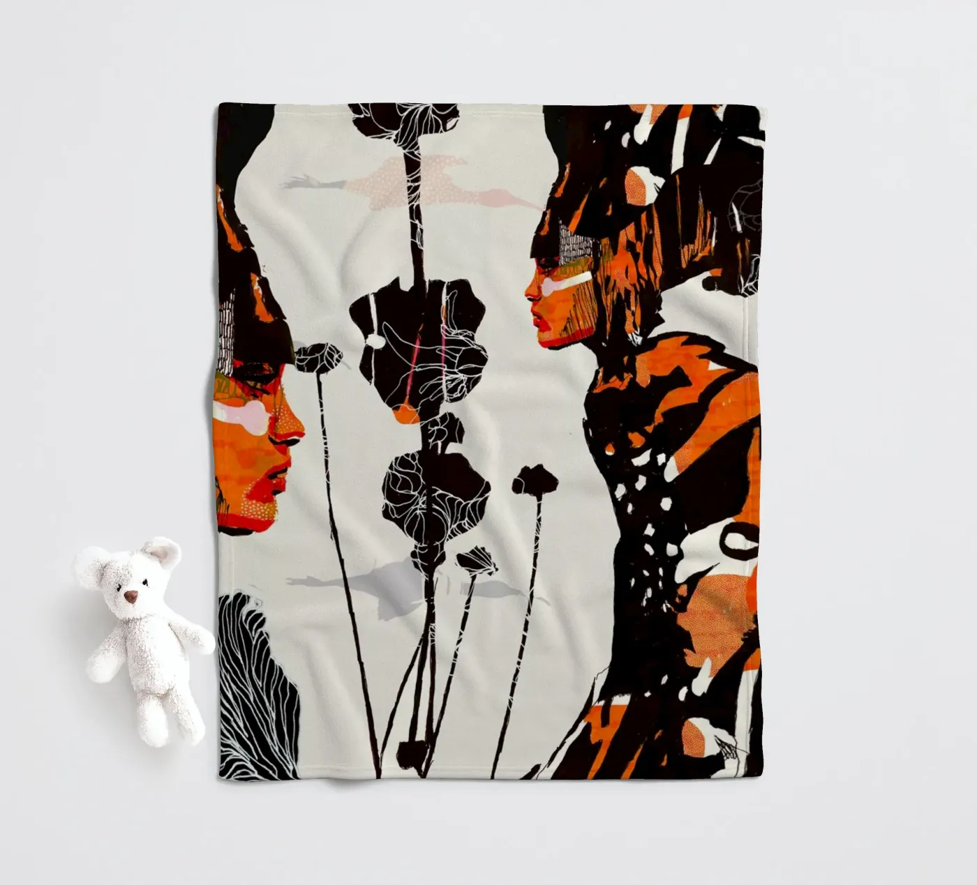 flamingo eclipse Fleecedecke von Giulio Iurissevich