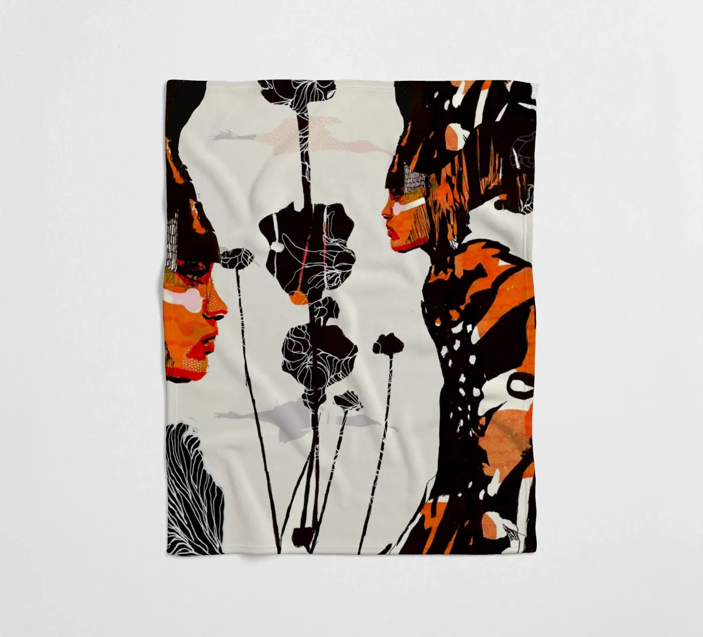 flamingo eclipse Fleecedecke von Giulio Iurissevich