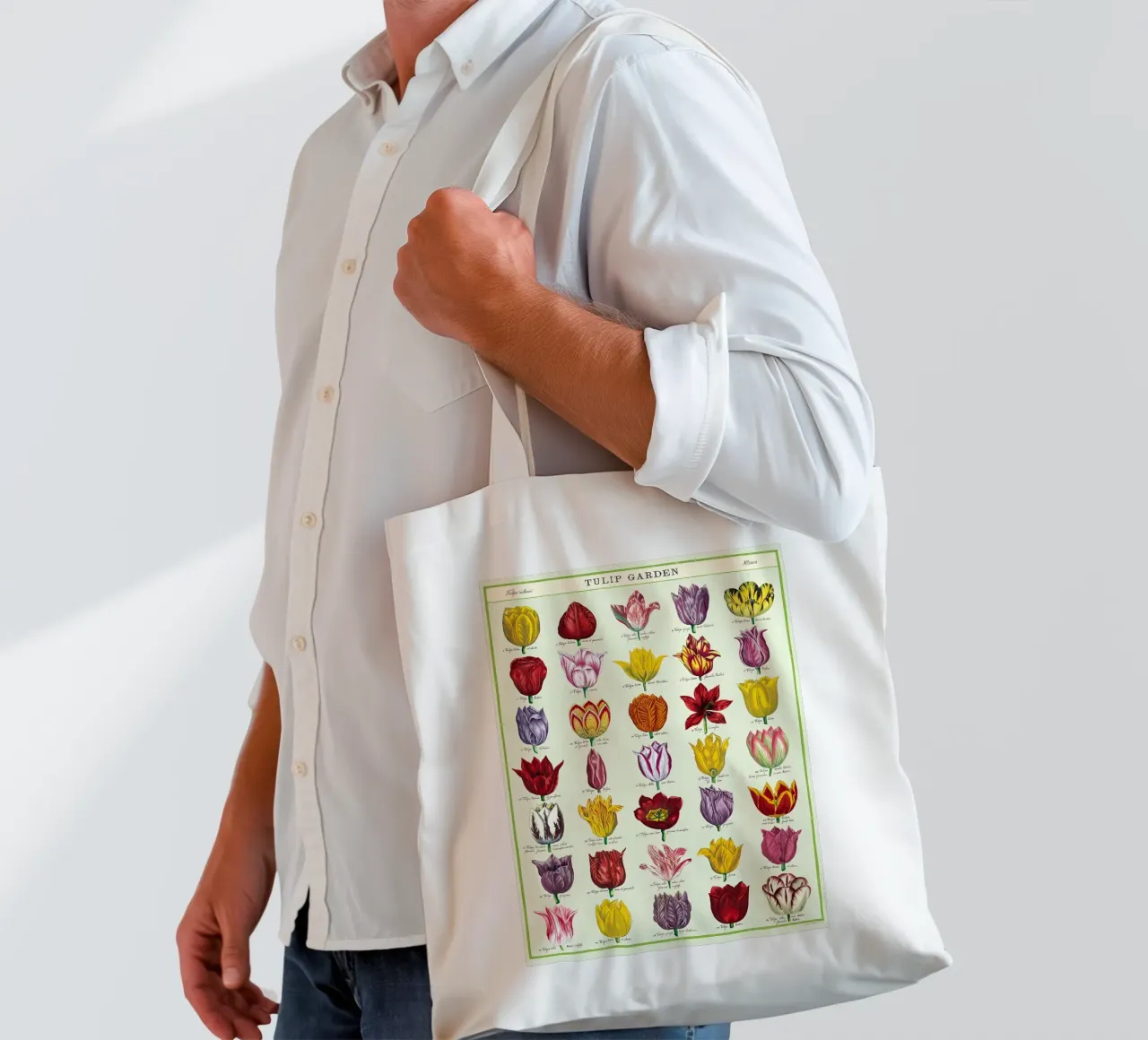 tulip garden tote bag by Graham Robertson