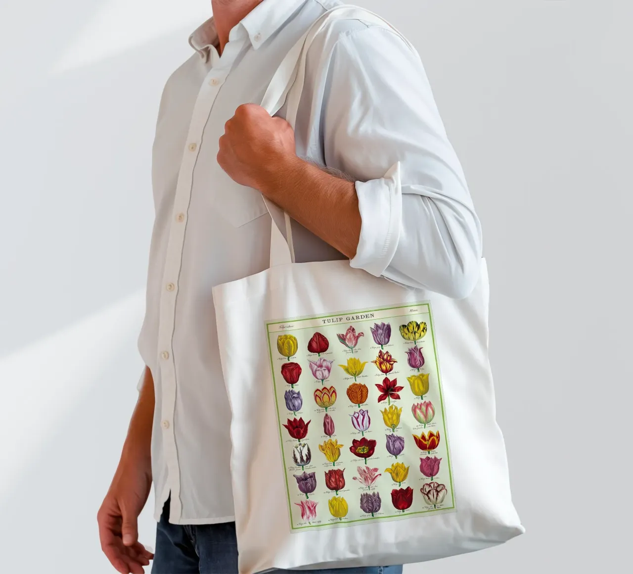 tulip garden tote bag by Graham Robertson
