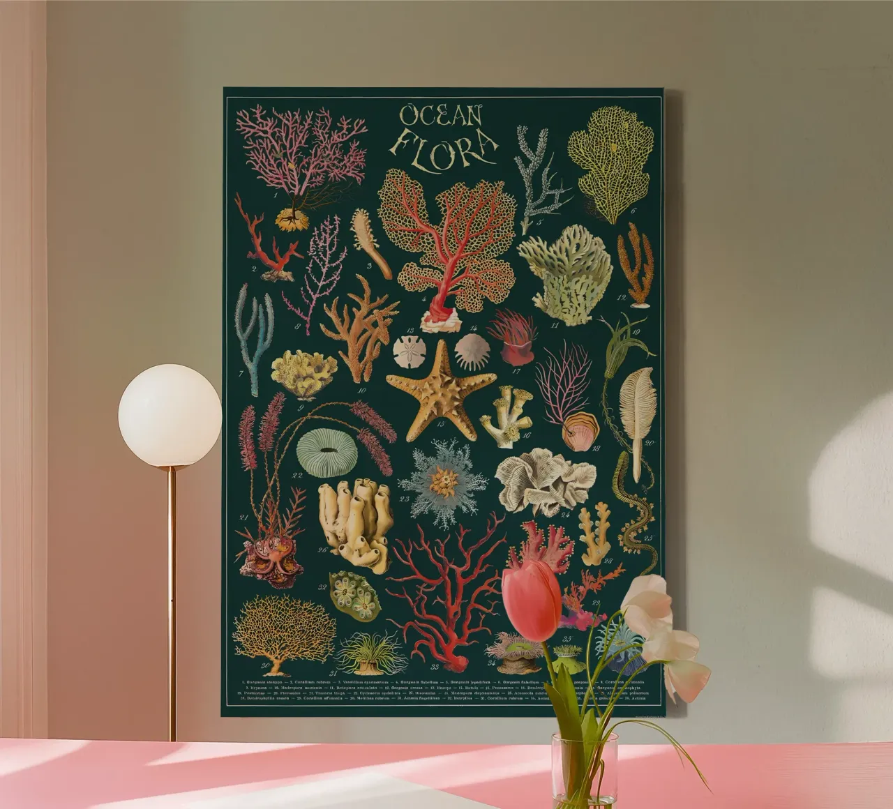 flora oceanica tela con Cornice a cassetta da Graham Robertson
