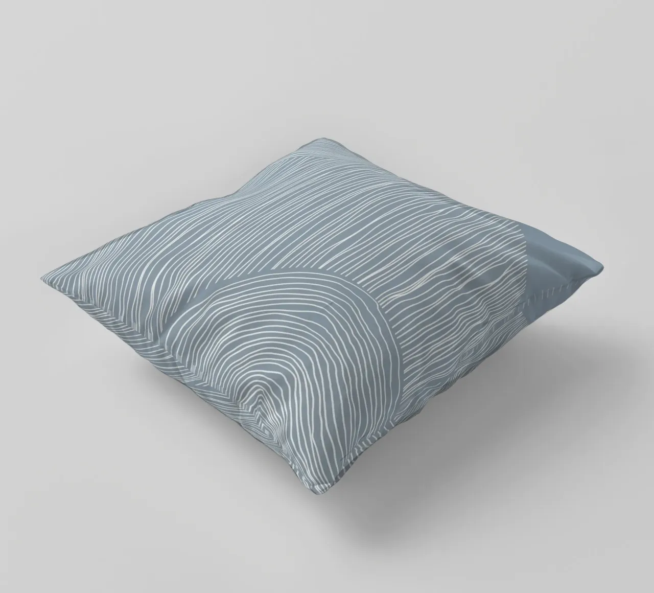 Arte astratta a linee ondulate cuscino da Melloi Art Print