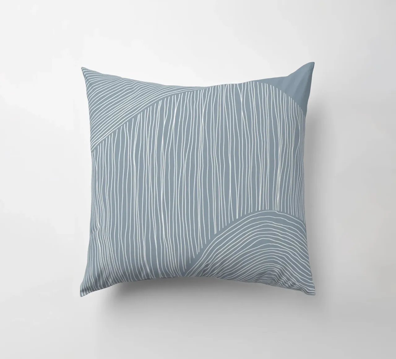 Arte astratta a linee ondulate cuscino da Melloi Art Print