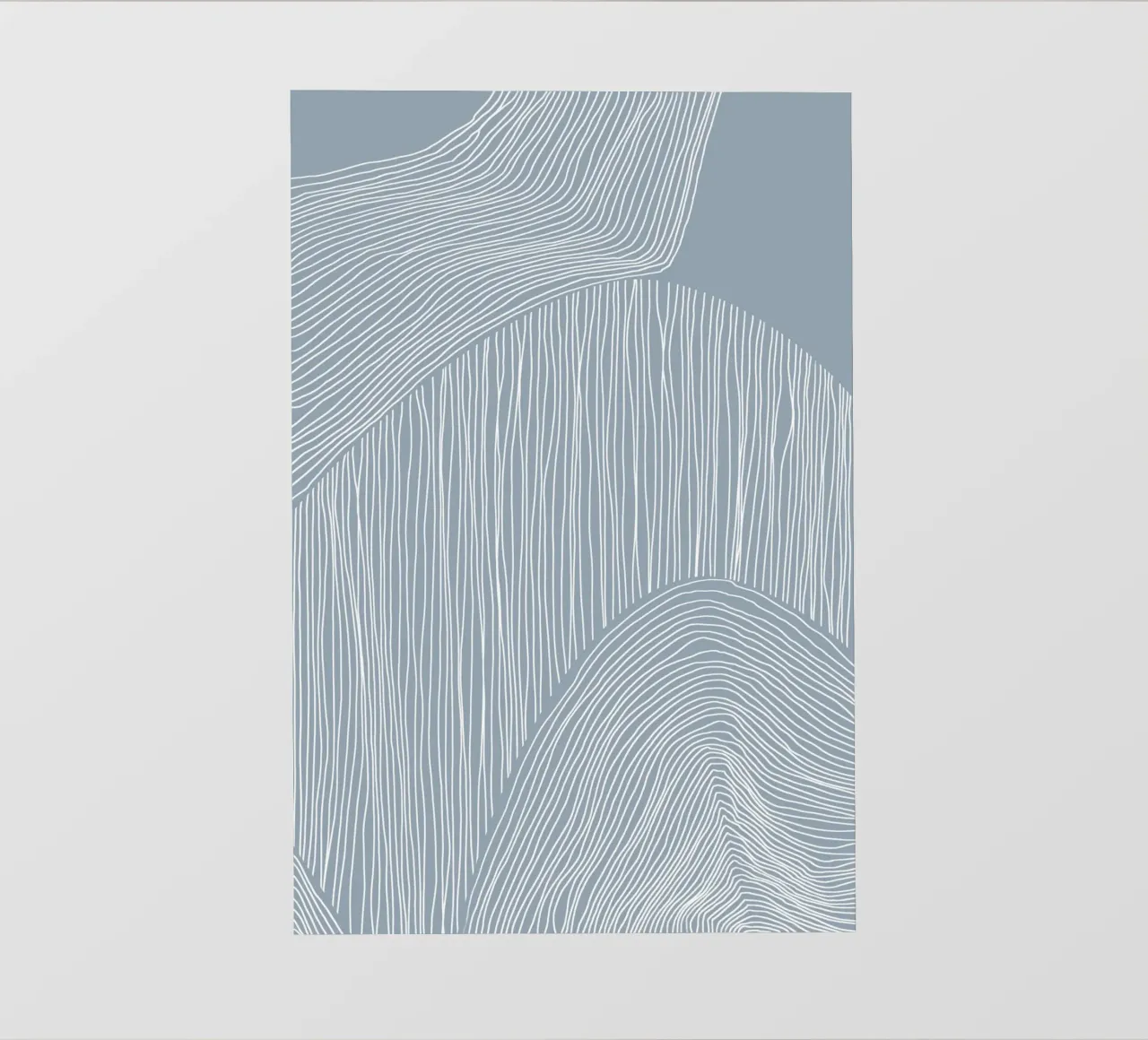 Arte astratta a linee ondulate telo in pvc da Melloi Art Print