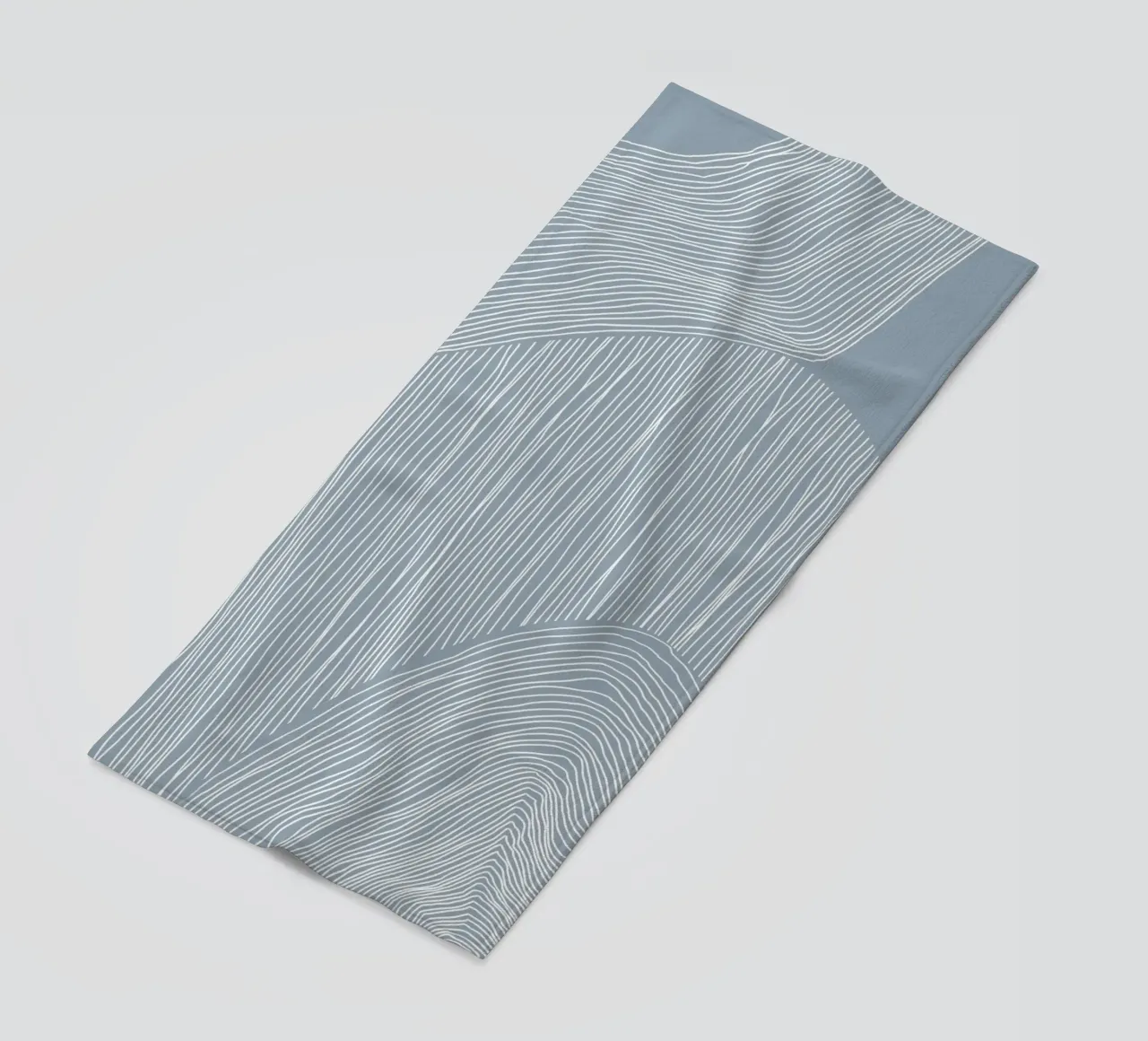 Arte astratta a linee ondulate telo mare da Melloi Art Print