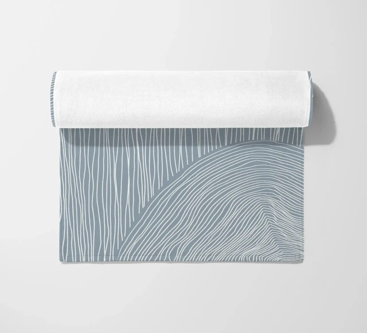 Arte astratta a linee ondulate telo mare da Melloi Art Print