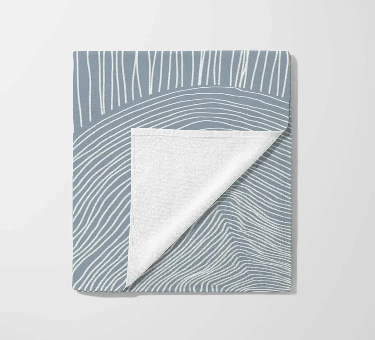 Arte astratta a linee ondulate telo mare da Melloi Art Print