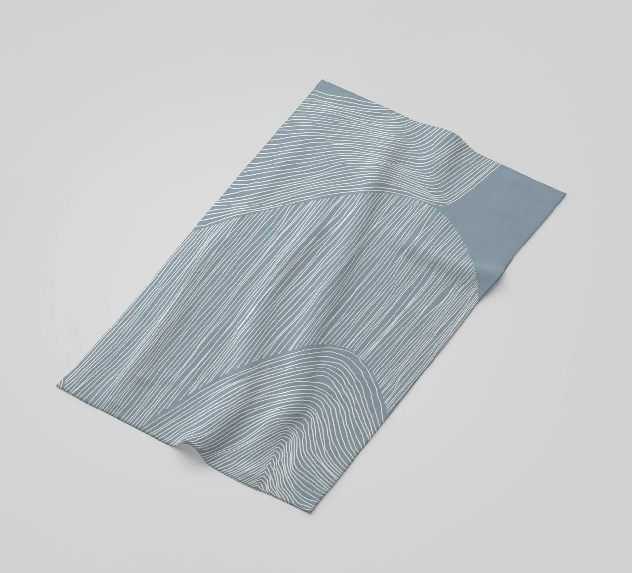 Arte astratta a linee ondulate telo mare da Melloi Art Print