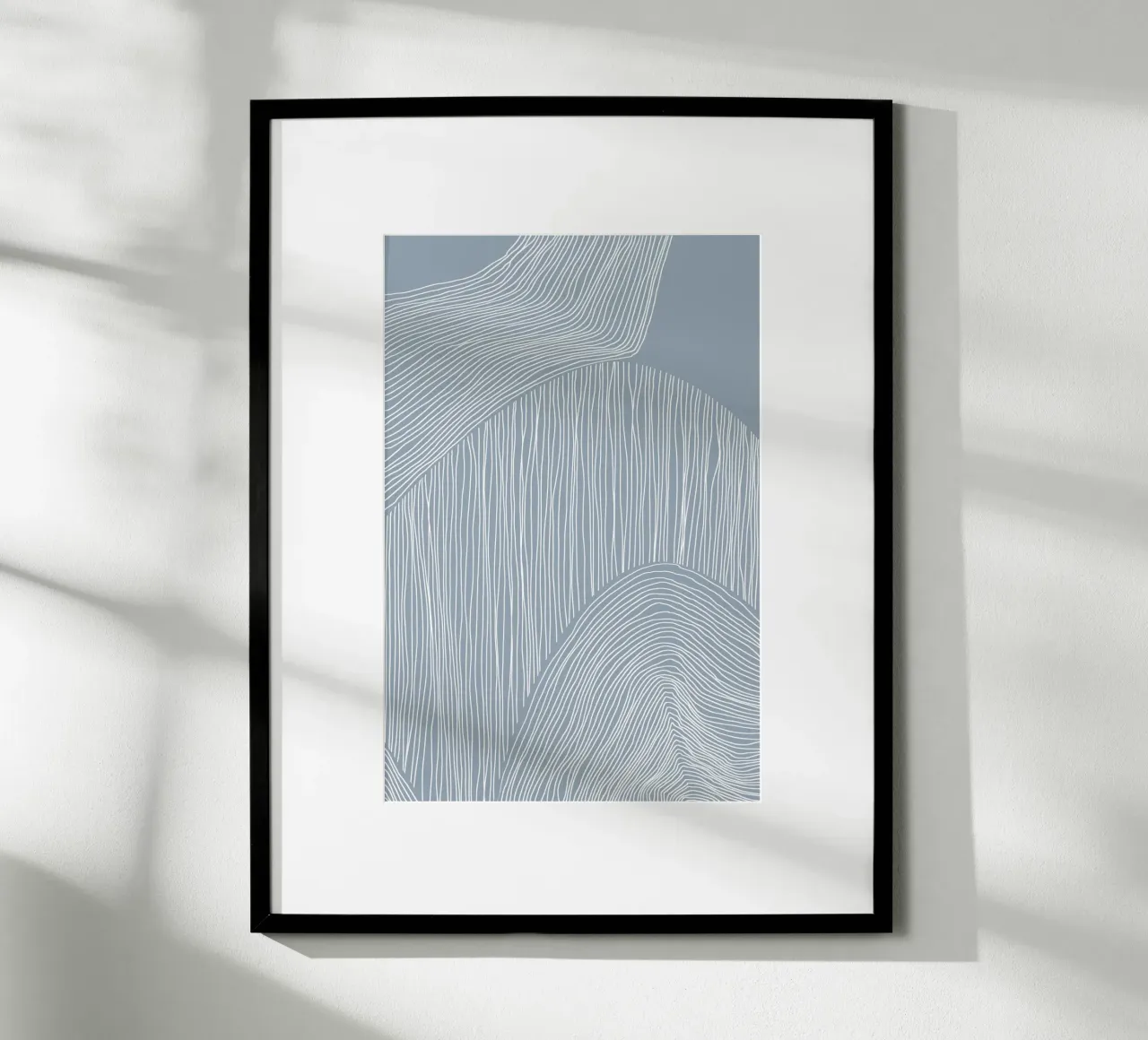 Arte astratta a linee ondulate poster da Melloi Art Print