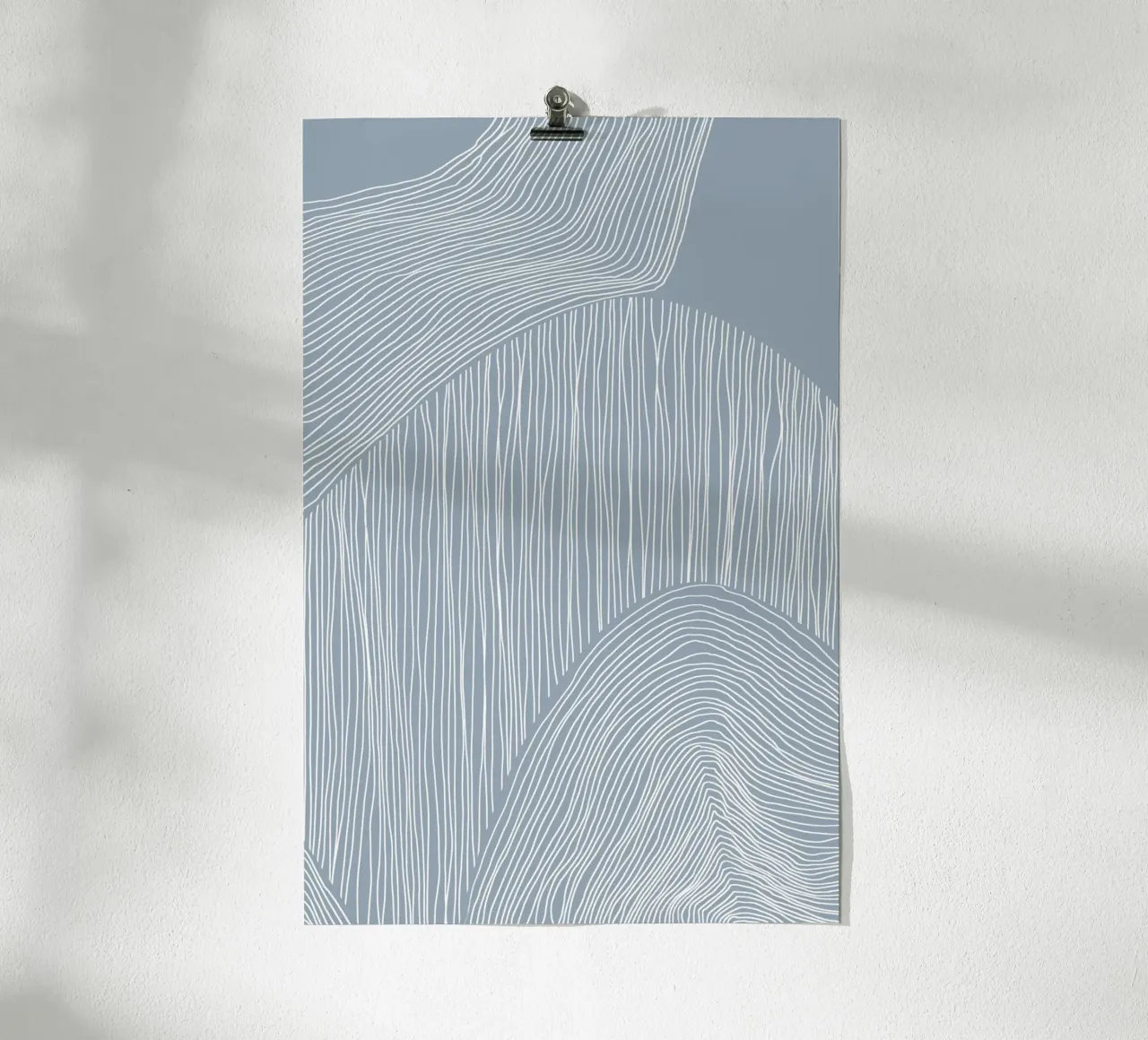 Arte astratta a linee ondulate poster da Melloi Art Print