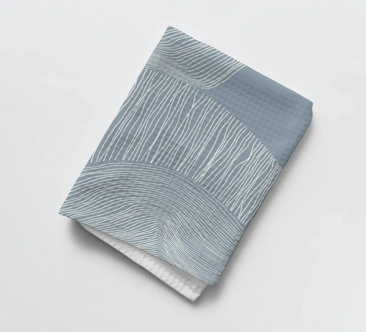 Arte astratta a linee ondulate canovaccio da cucina da Melloi Art Print
