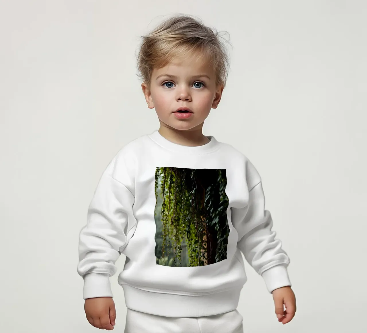 Vite di edera appese all'esterno dell'edificio felpa neonato da DesignDoodle