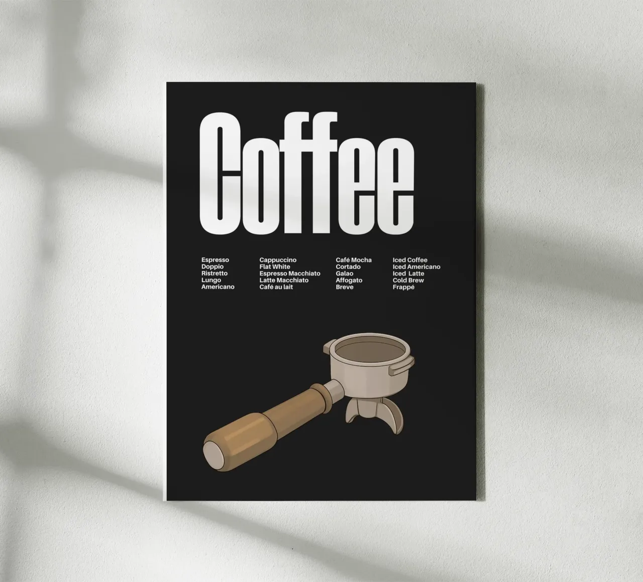 Coffee Variations III canvas met Baklijst van Diesdas Ananas Design