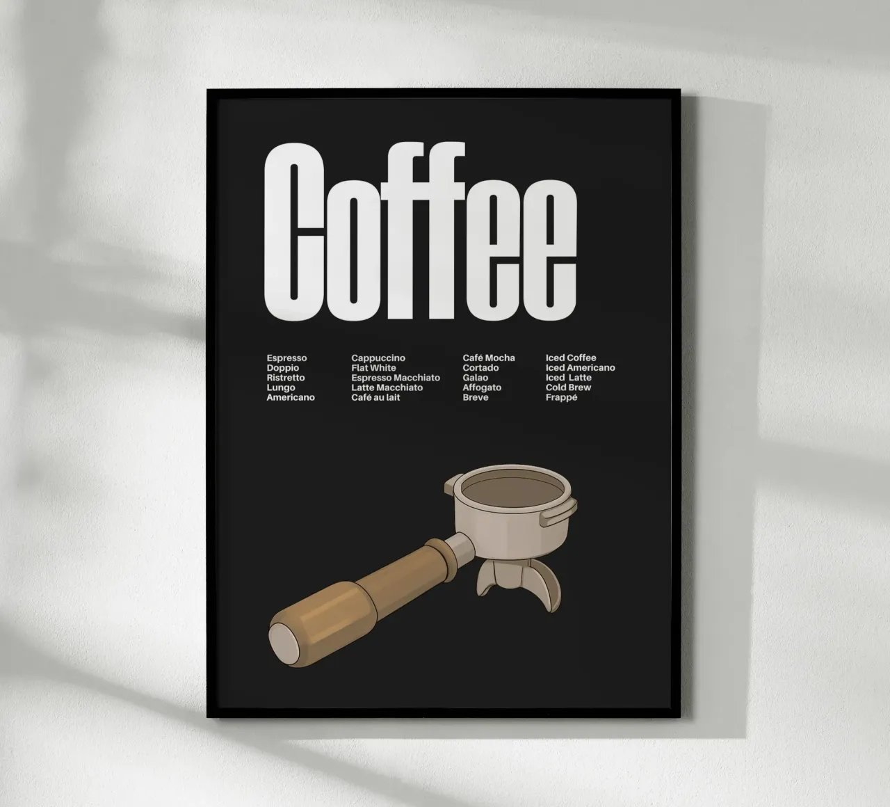 Coffee Variations III poster con telaio in plastica da Diesdas Ananas Design