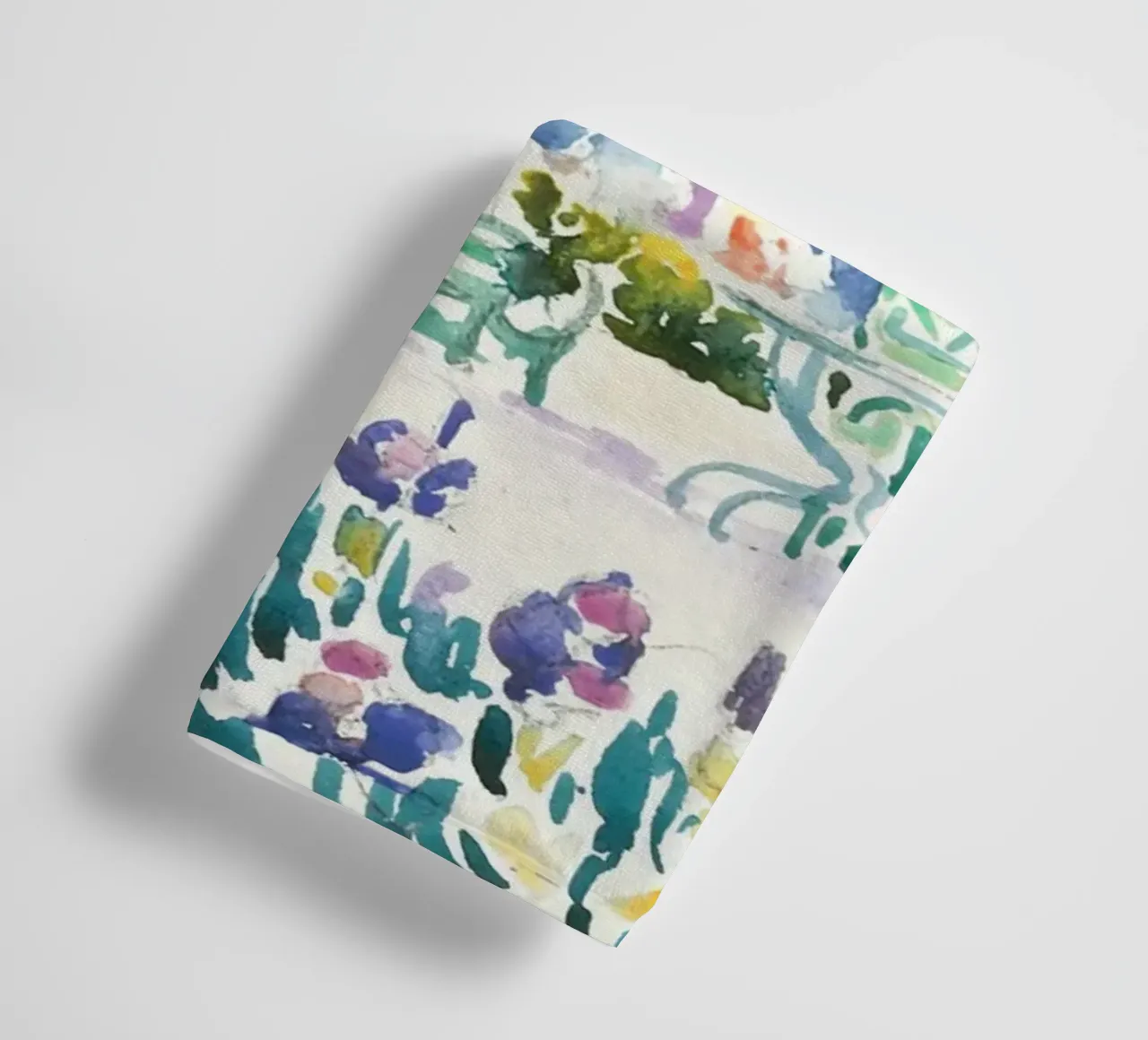 palm trees chairs table garden towel by Graham Robertson