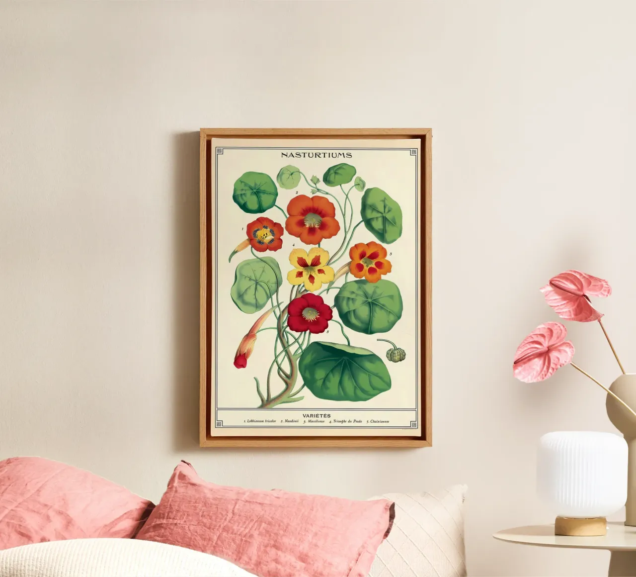 botanisch canvas met Baklijst van Graham Robertson
