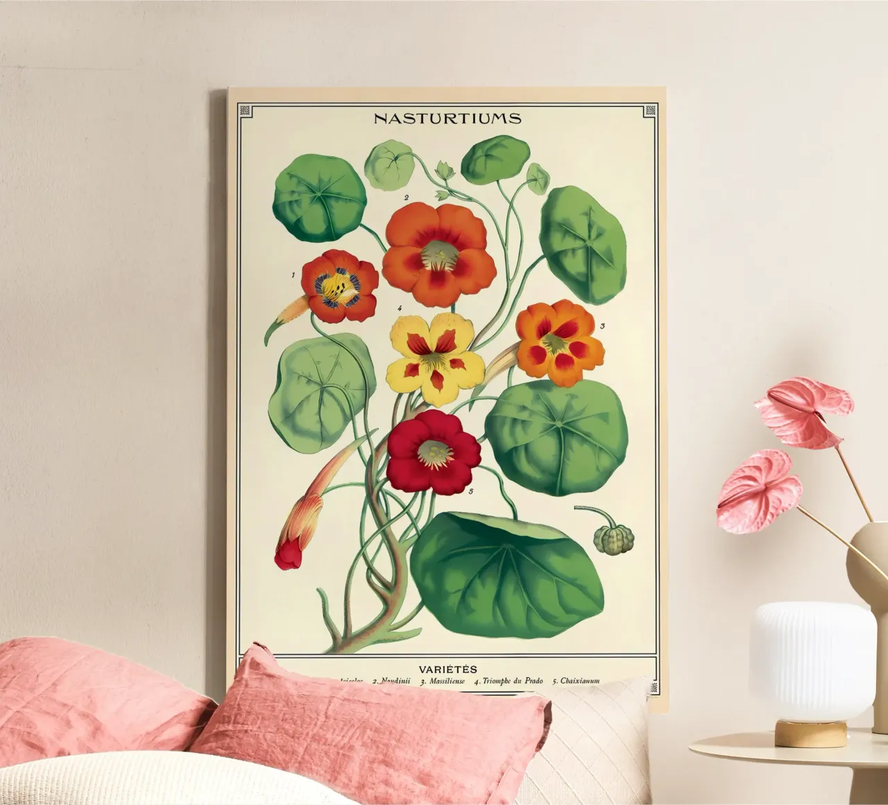 botanisch canvas met Baklijst van Graham Robertson