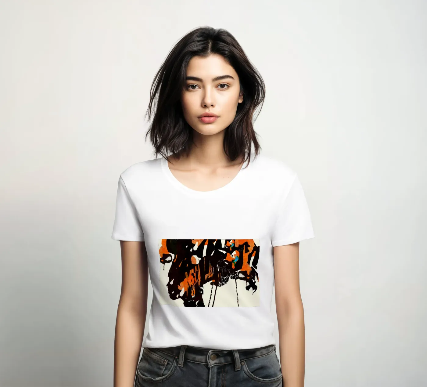 fenicottero eclissi2 t-shirt da donna da Giulio Iurissevich
