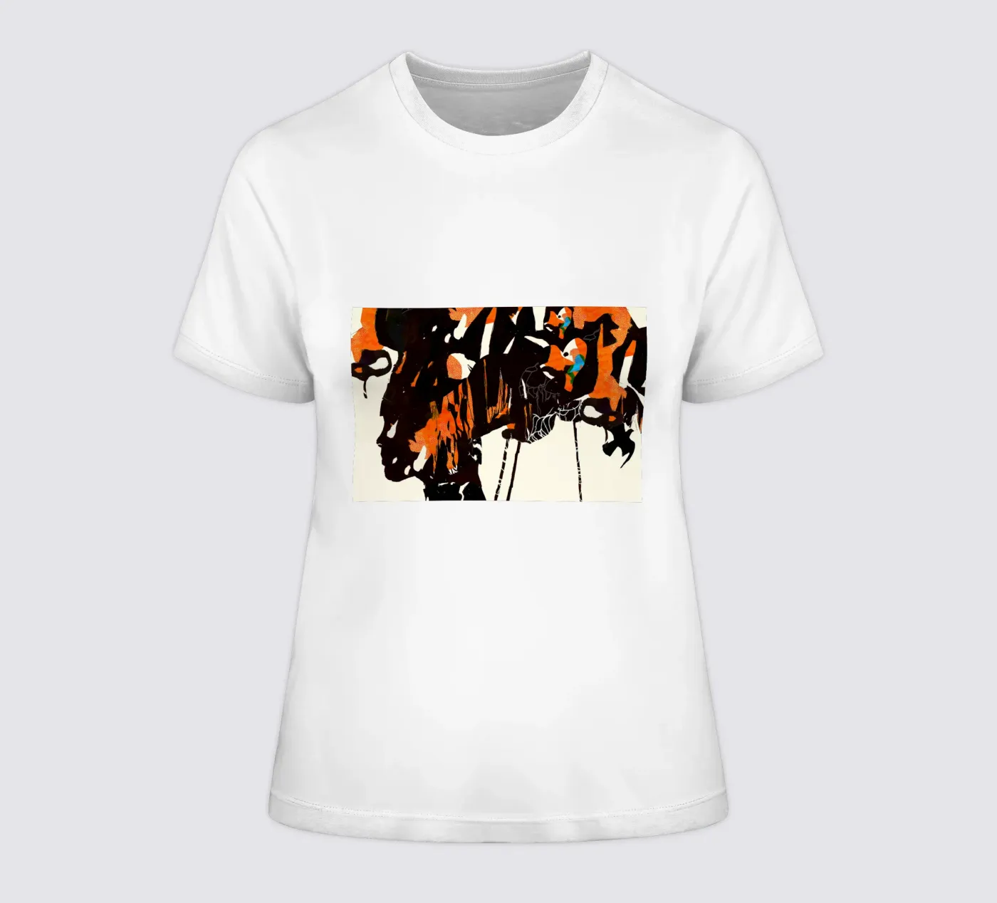 fenicottero eclissi2 t-shirt da donna da Giulio Iurissevich