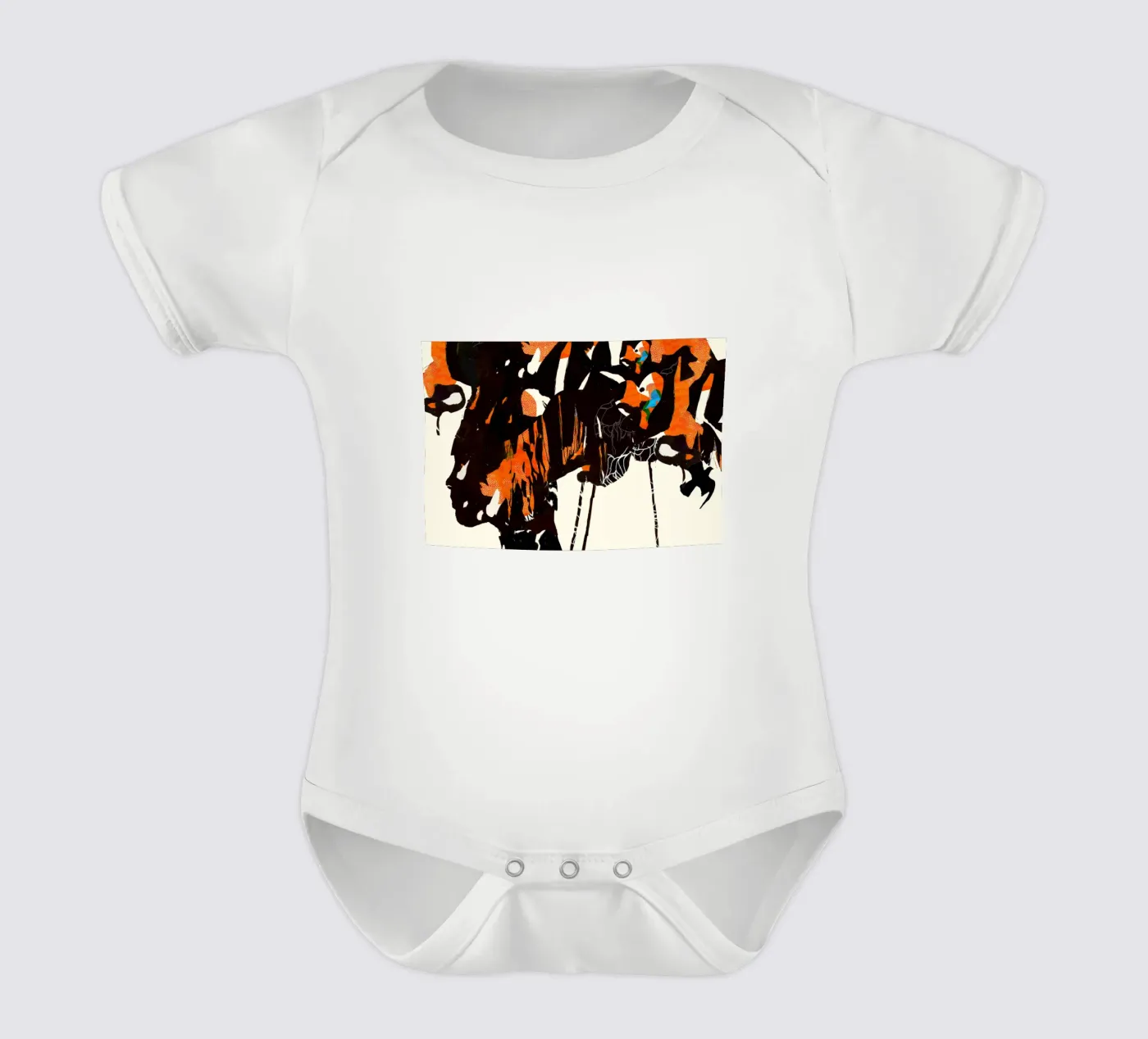 flamingo eclipse2 Kurzarm Babybody von Giulio Iurissevich