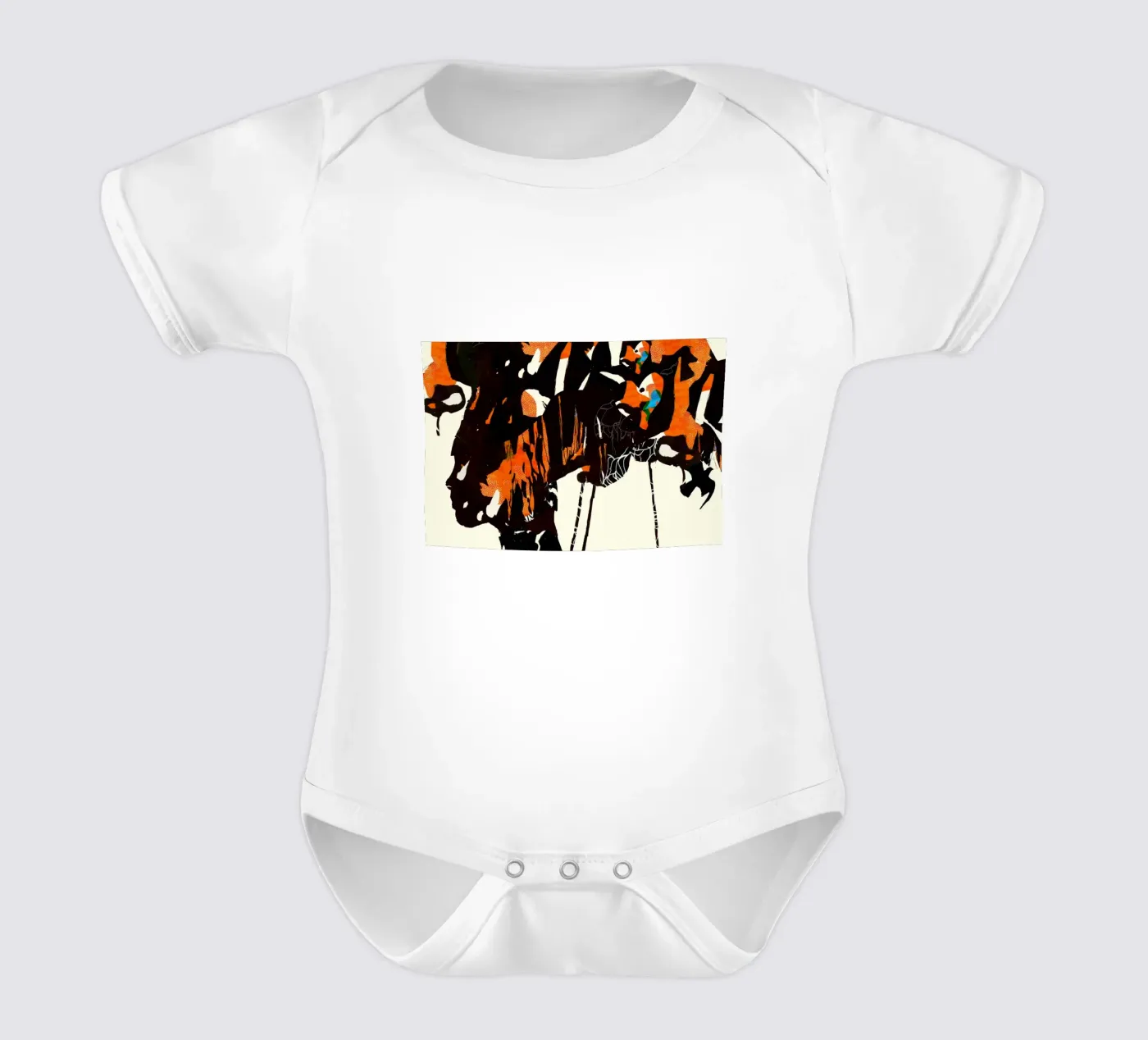 flamingo eclipse2 Kurzarm Babybody von Giulio Iurissevich