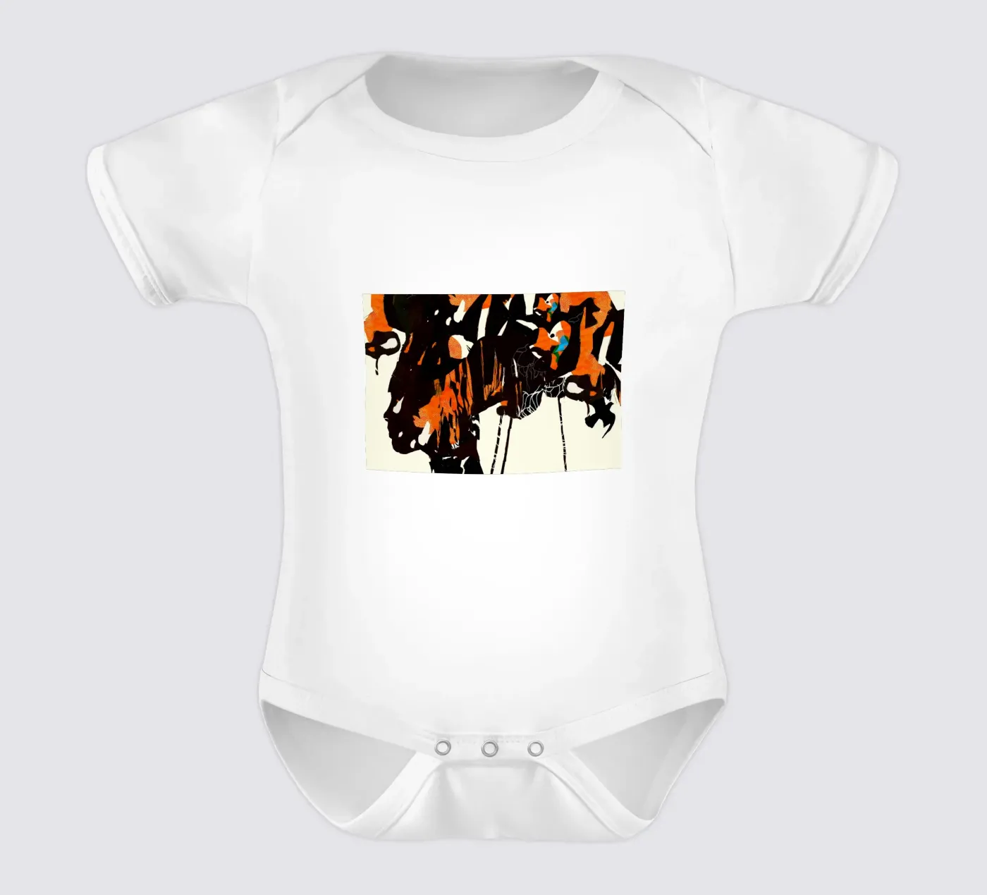 flamingo eclipse2 Kurzarm Babybody von Giulio Iurissevich