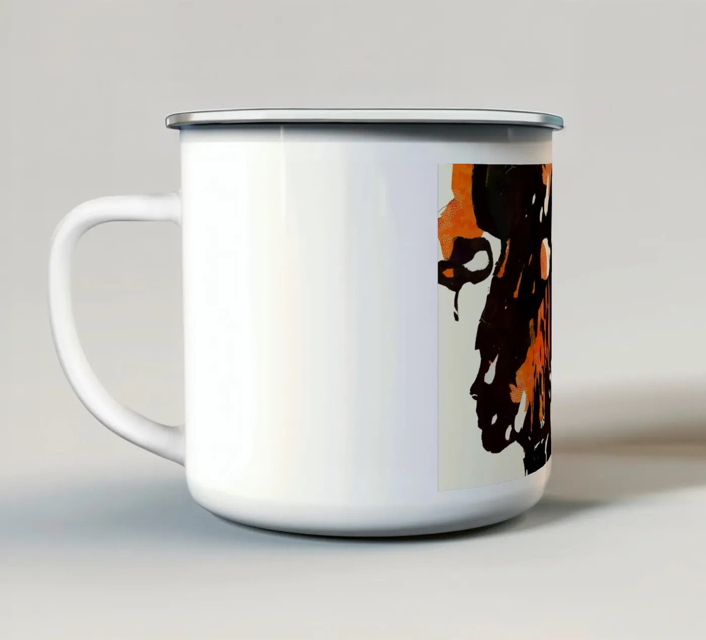 flamingo eclipse2 Emaille Tasse von Giulio Iurissevich