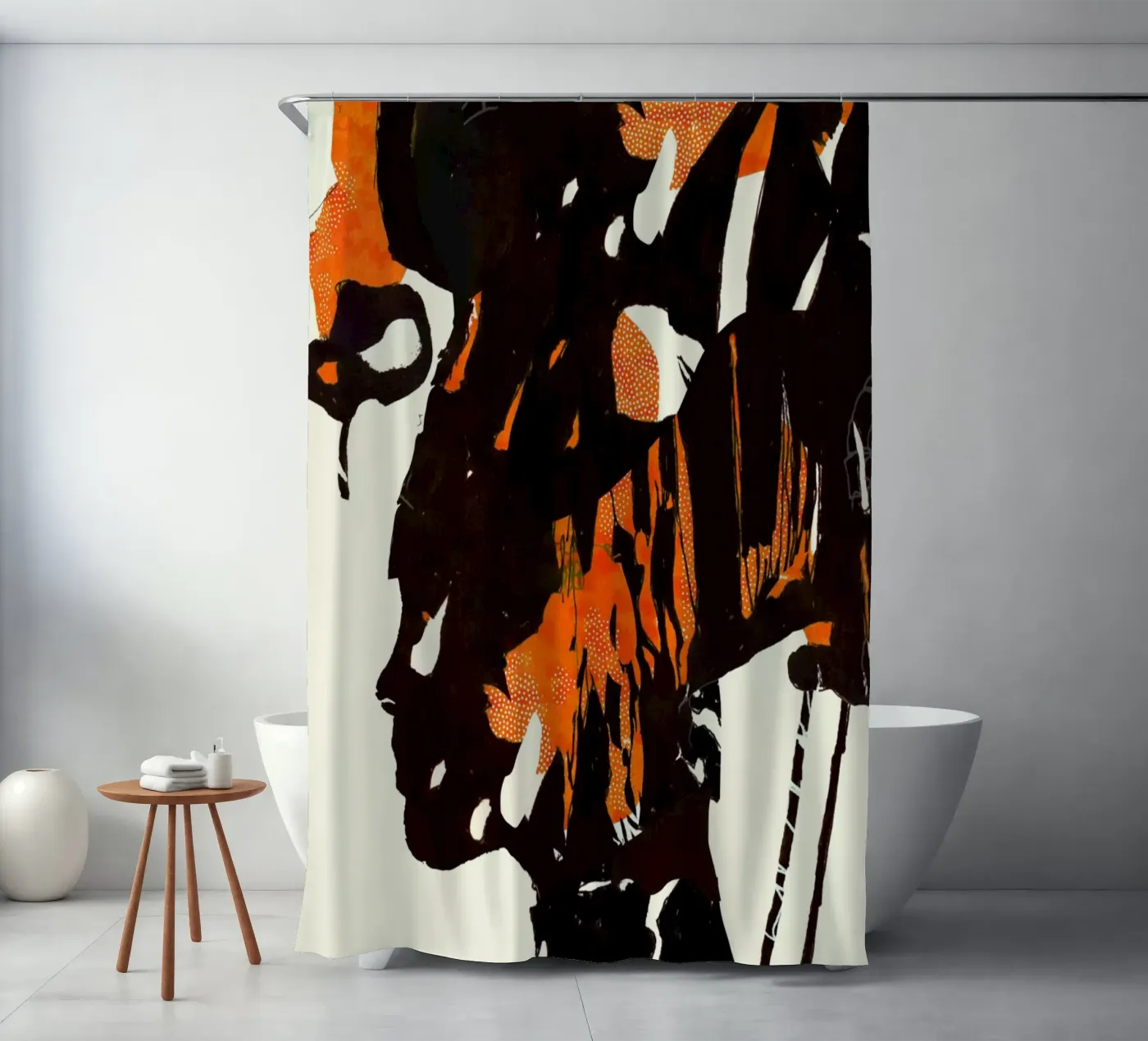 flamingo eclipse2 shower curtain by Giulio Iurissevich