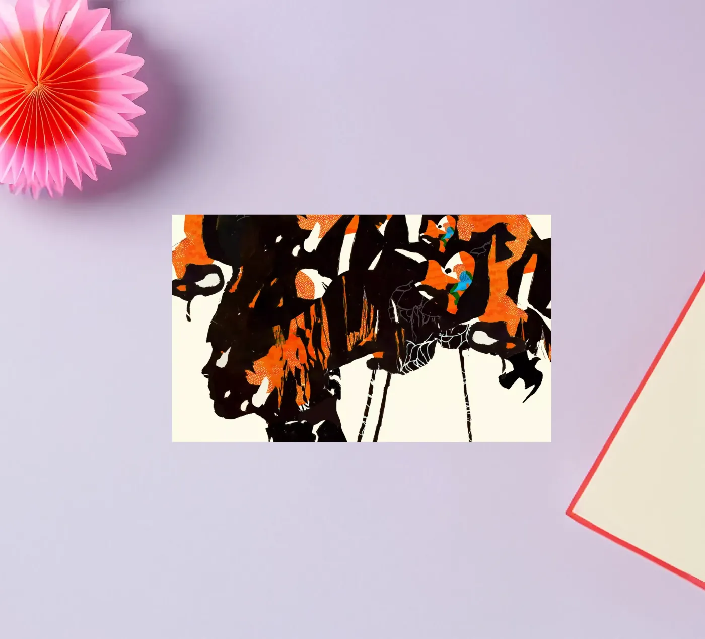 flamingo eclipse2 sticker van Giulio Iurissevich