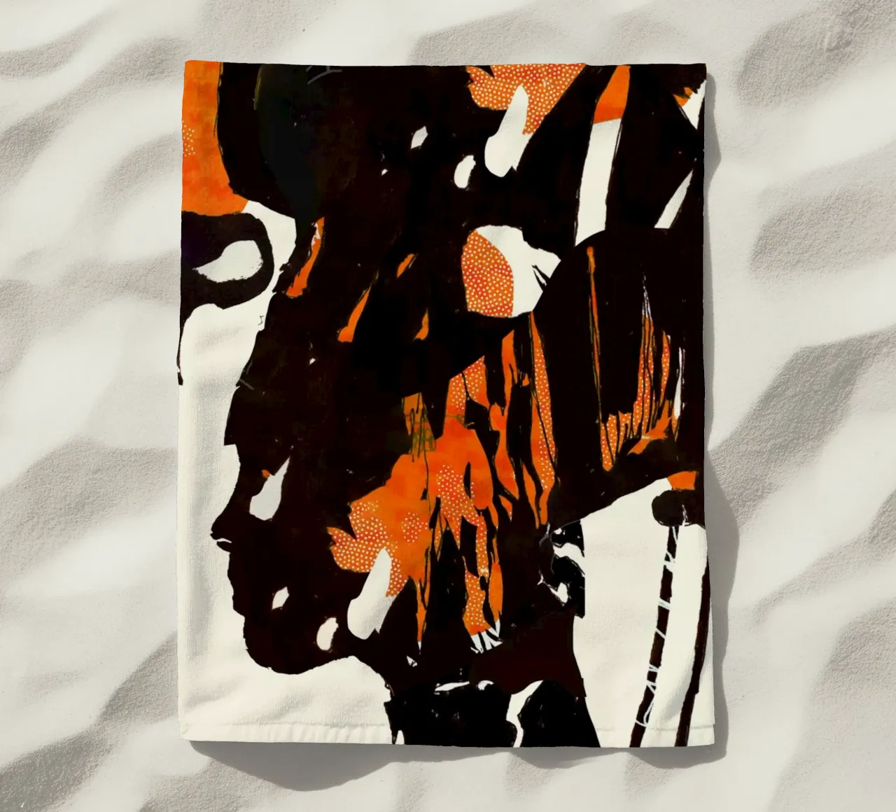 flamingo eclipse2 Strandtuch von Giulio Iurissevich