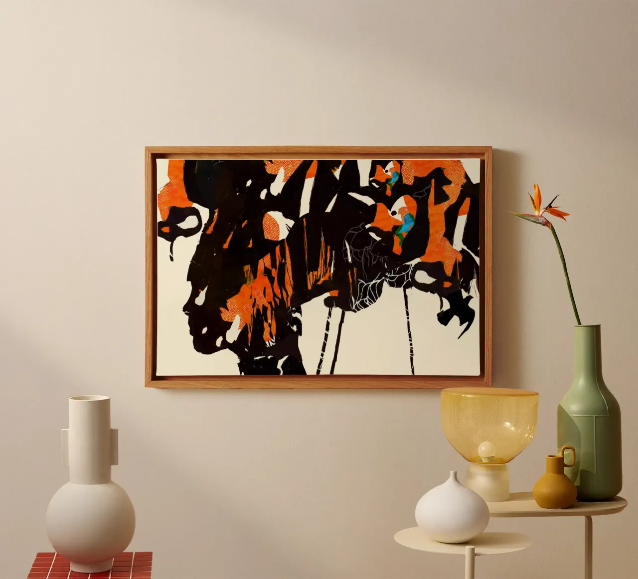 flamingo eclipse2 canvas by Giulio Iurissevich