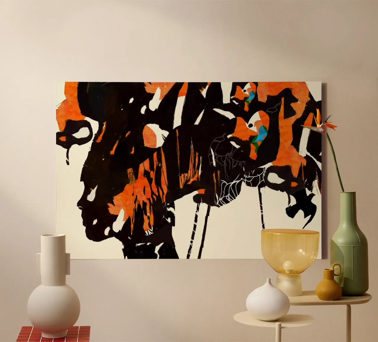 flamingo eclipse2 canvas by Giulio Iurissevich
