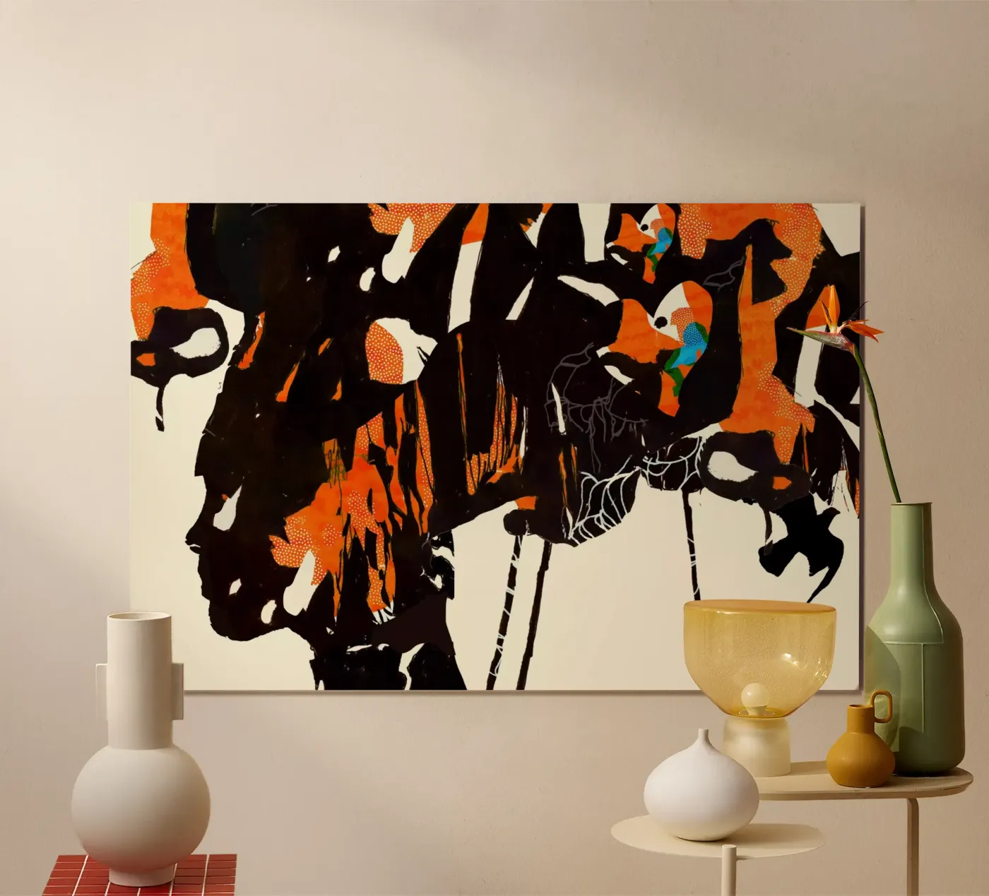 éclipse de flamant rose2 poster de Giulio Iurissevich