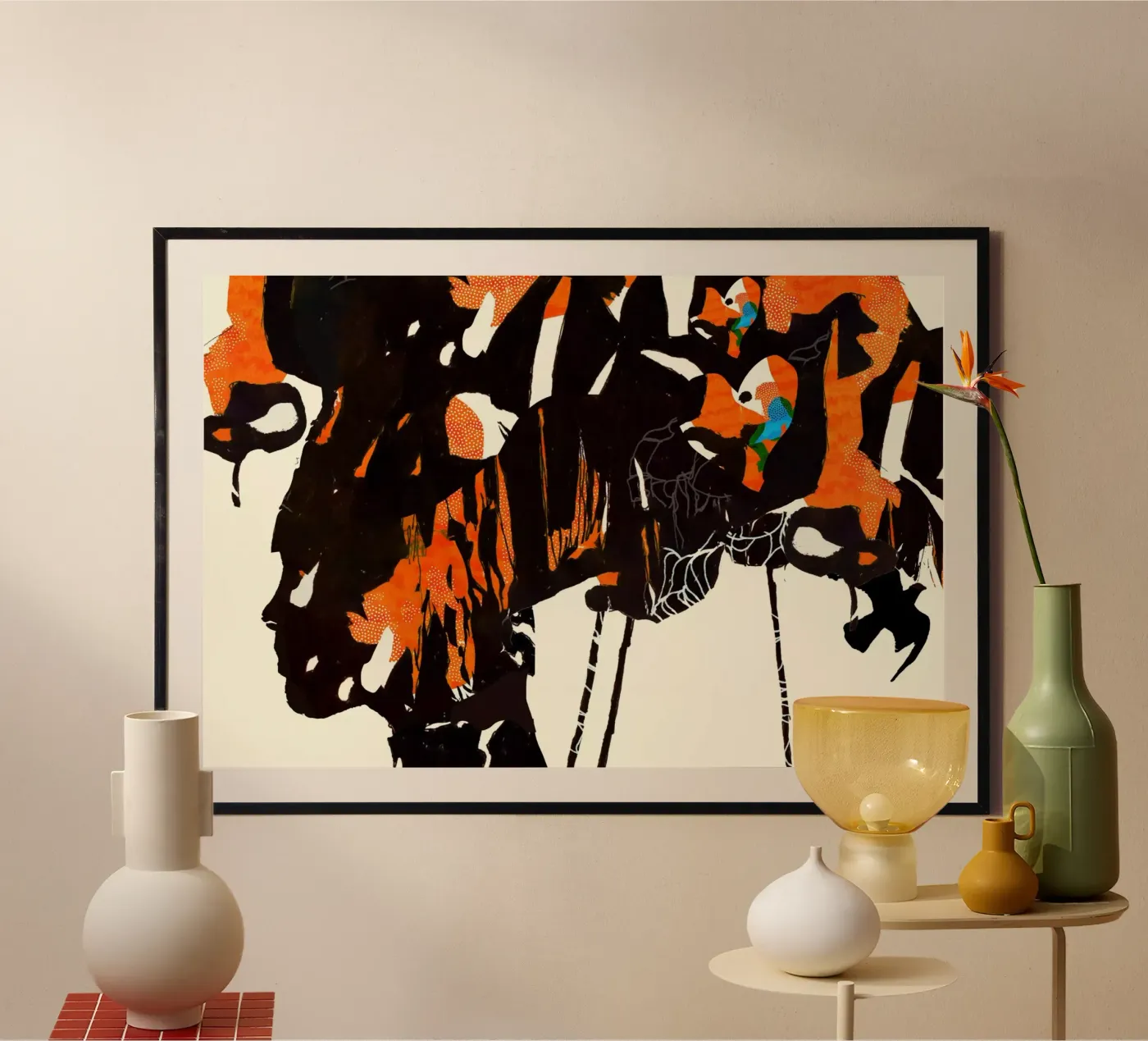 éclipse de flamant rose2 poster de Giulio Iurissevich