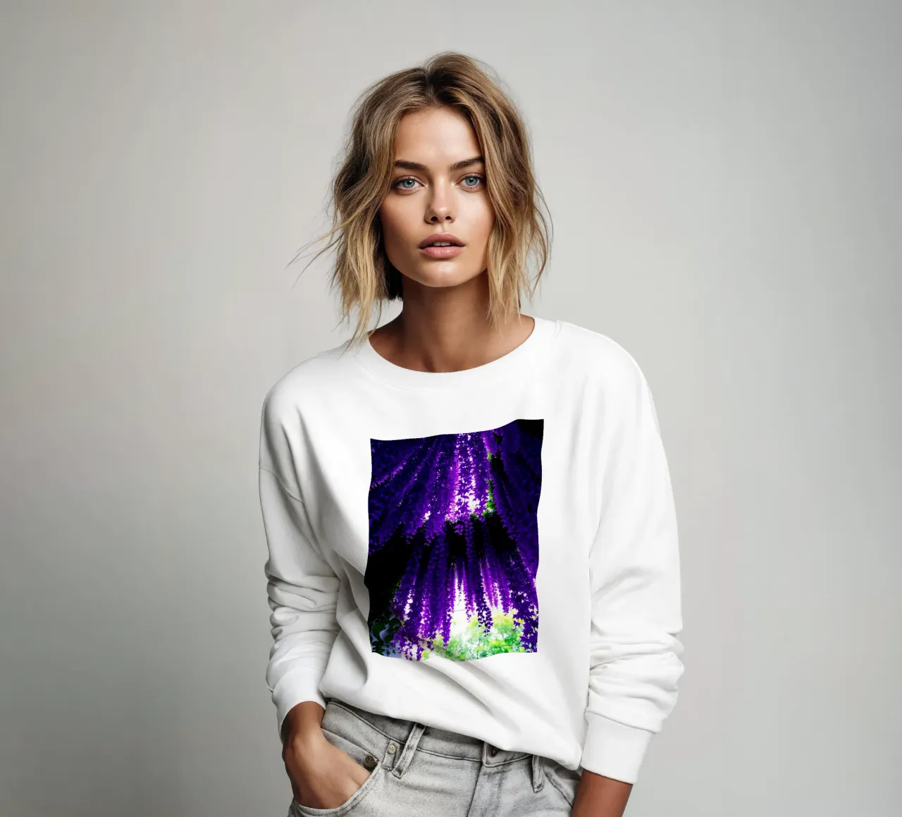 Vite viola appese e fogliame verde felpa da DesignDoodle
