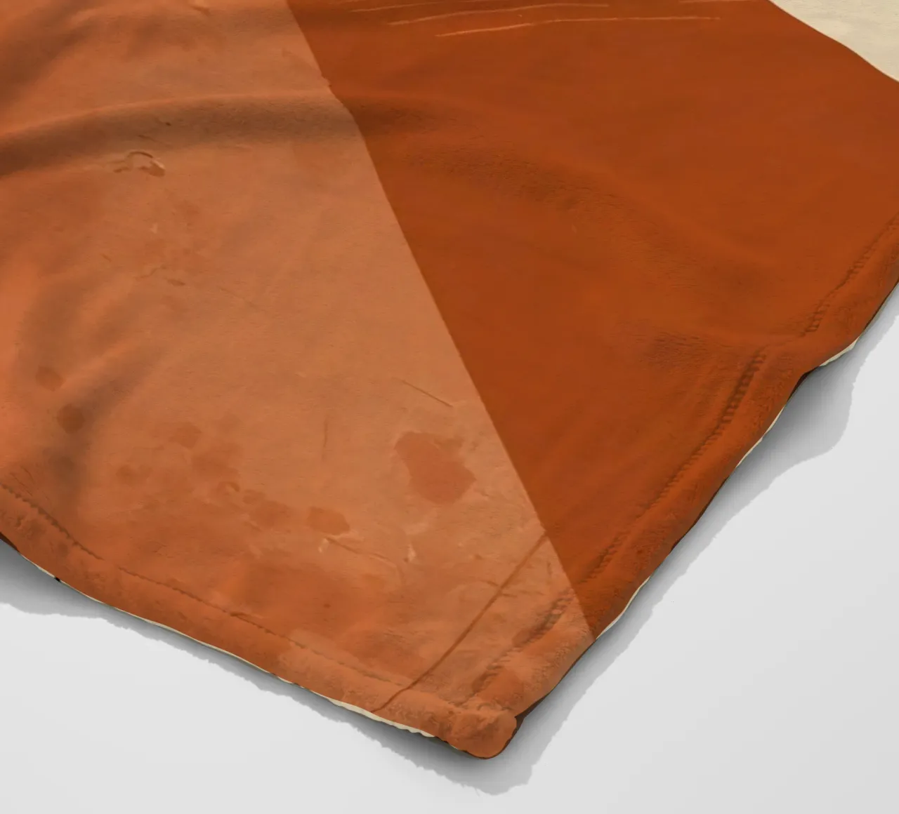 Geometric Abstract with Triangles Circles and Lines in Beige fleece blanket by DesignDoodle