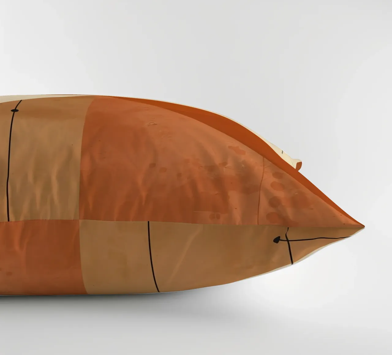 Astratto geometrico con triangoli, cerchi e linee in beige cuscino da DesignDoodle
