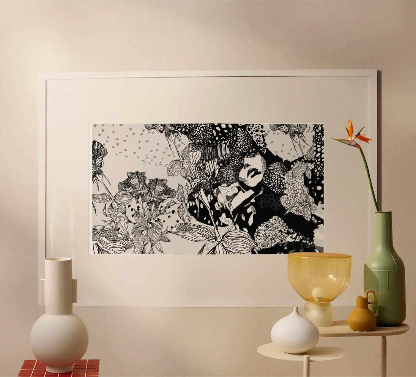 flamingo 3 poster by Giulio Iurissevich