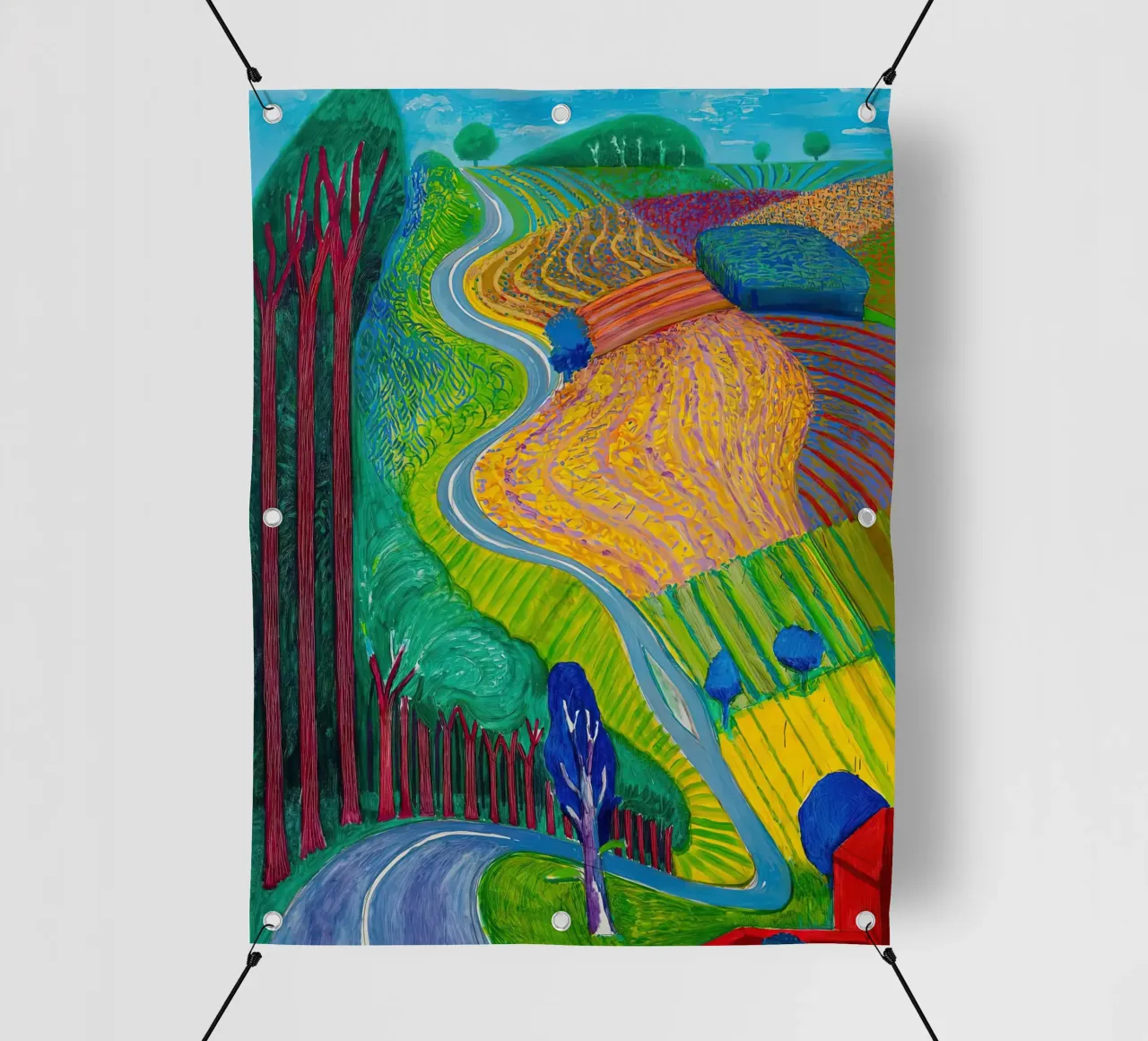 gowing up garrow david Hockney telo in pvc da mix mate