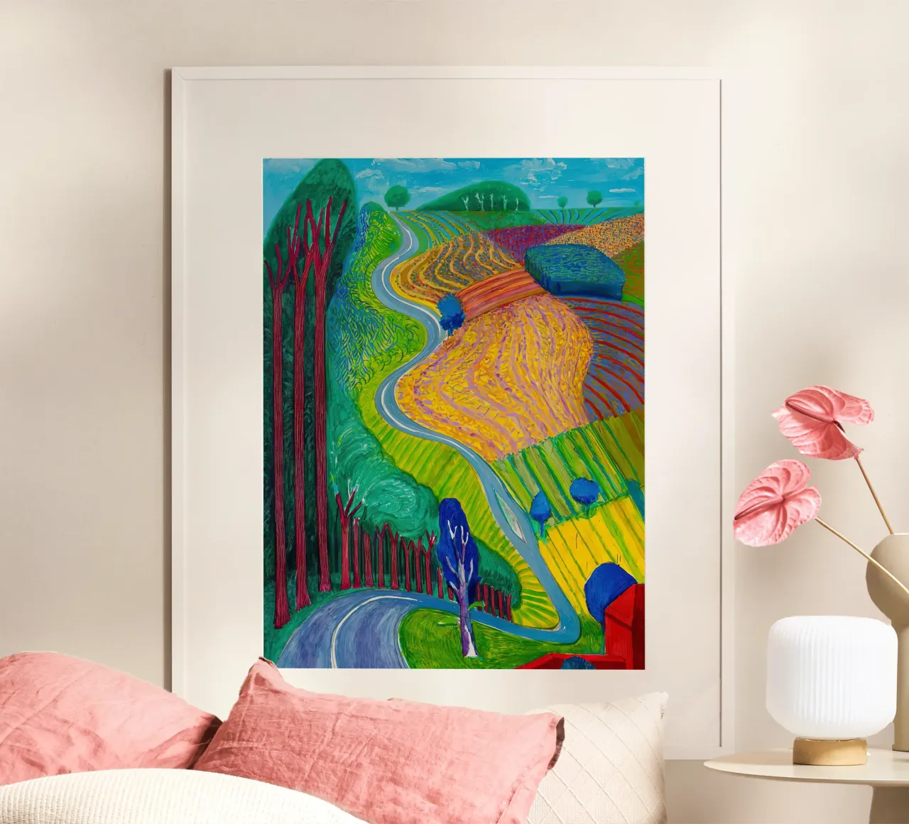 gowing up garrow david Hockney poster con telaio in plastica da mix mate